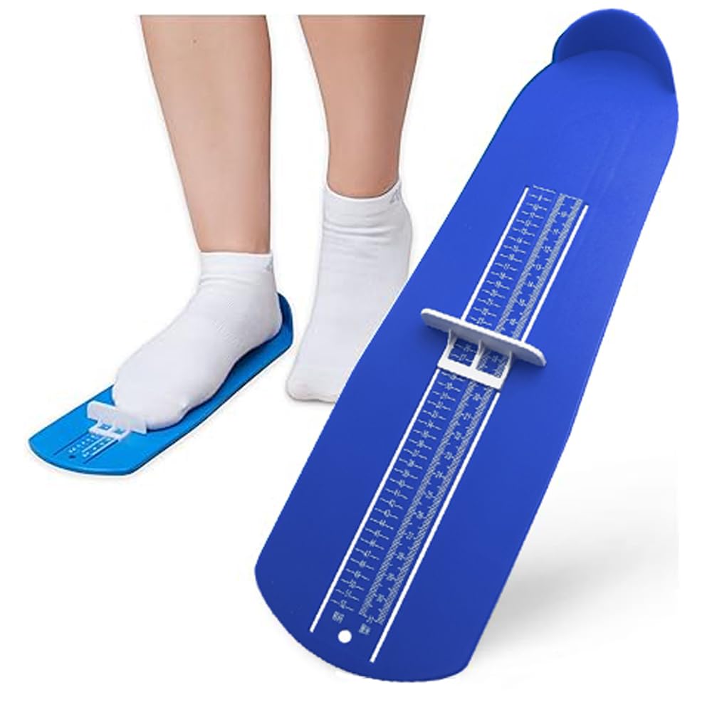 Mesureur de pied pour enfants, mesure professionnelle de la taille des chaussures de 15 à 48, idéal pour déterminer la taille des chaussures, bleu