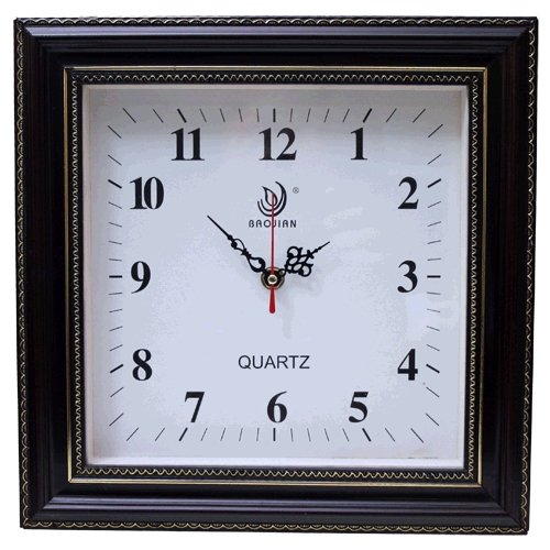 CHRISTIAN GAR Reloj Pared Madera Cuadrado 20082 Mod. 7527