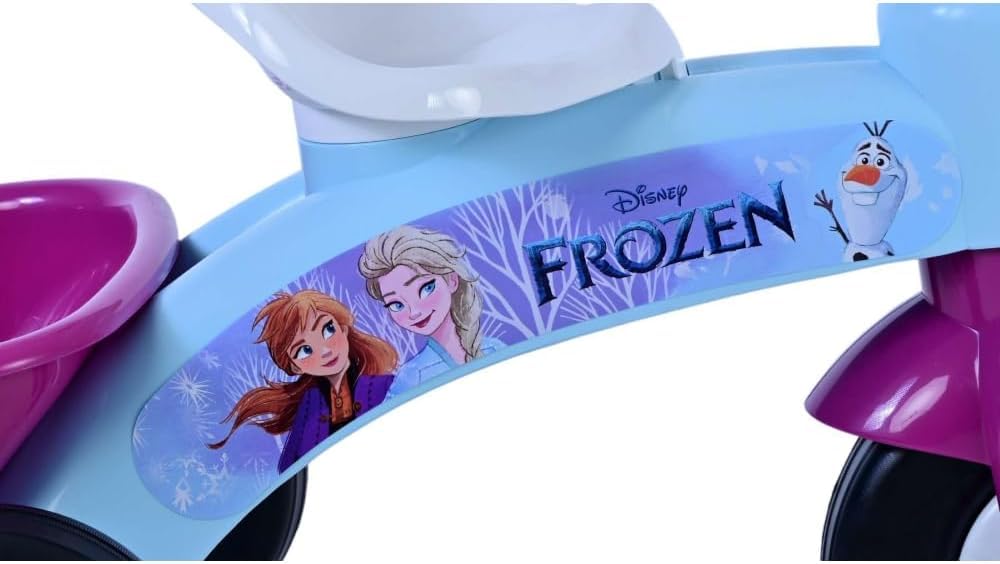Triciclo primo passi Frozen con cestino e portagiochi per bambini a partire da 1 anno di età