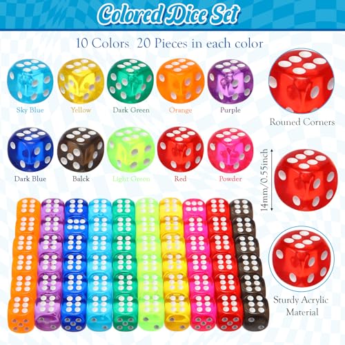 Set de 224 naipes de póker y dados de colores miniatura 3