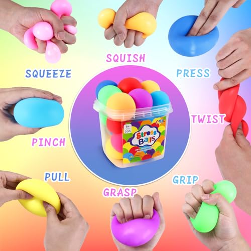 Diydec DIYDEC-US-ST534M1P1 16Pcs Stress Balls Toys 2.36 Inches Slow Rising Squishy Sensory Balls thumb #1