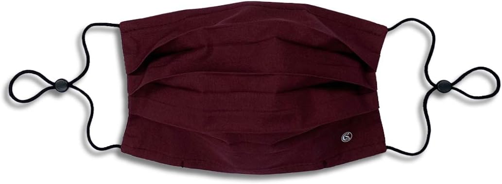 Con.Struct Face Mask, Face Mask 1-Pack Washable Unisex Cotton Cloth Face Mask (Burgundy)