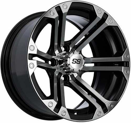 Miniatura 4 de GTW 14 Inch Golf Cart Wheels and Tires Combo  GTW Specter MachinedBlack Wheels on 23x10-14 Sahara Classic All Terrain Tires  Set of 4