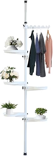 Soporte de 7 niveles para plantas de interior, estante de exhibición de flores, soporte alto de tubo de acero, estante de almacenamiento de esquina,