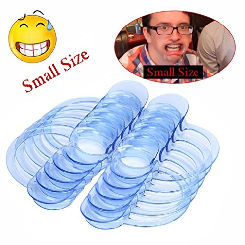 Mouth Openers for Game,Auwer 10pcs C-Shape Blue Intraoral Cheek Lip Retractor Dental Mouth Opener for Hilarious Mouth Party Game (S, 10)