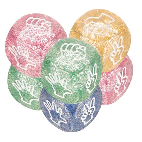 TOYANDONA 6piezas Dados Accesorios Portátiles De Dados Transparentes Brillos Reuniones y Celebraciones