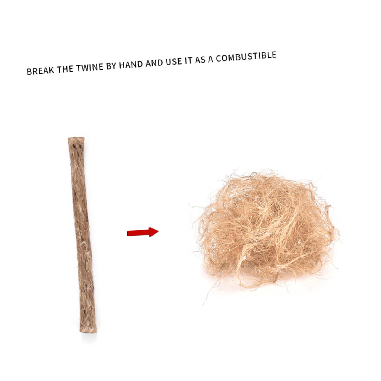 Gogogmee 30pcs Jute Wick Cord Fire for Camping BBQ Signal Fires Emergency Situations Versatile Outdoor Rope Special Air-Drying Treatment for Lighting