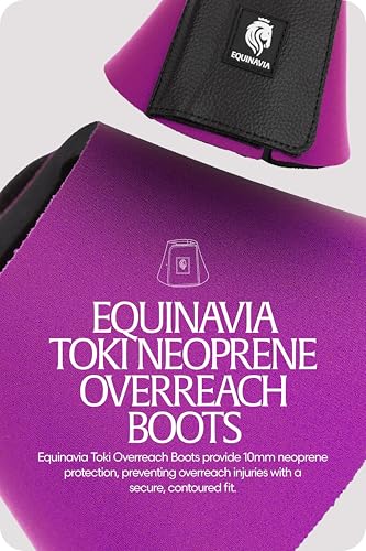 Image of Equinavia Toki Pull On Bell Boots for Horses, Durable Neoprene Equine Boots | Comfortable Horse Hoof Boots for Daily Turnout, Overreach Protection Hoof Boots, Equestrian Training Competition Show, Riding
