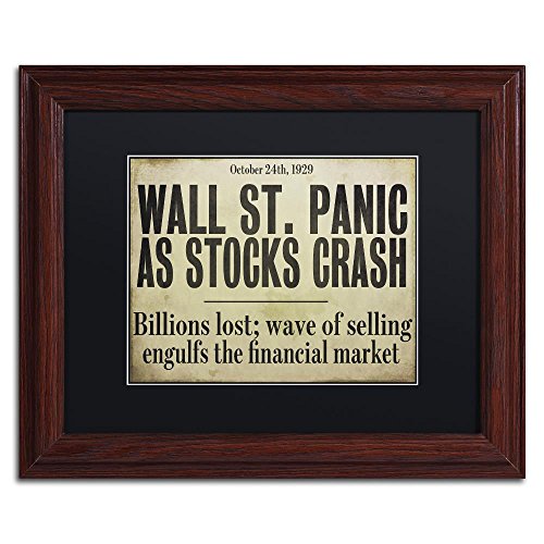 Trademark Fine Art ' Wallstreet ' Black Matted Wood Frame By Color Bakery 11X14 #TOP9