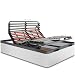 VentadeColchones - Canapé Articulado Abatible de Gran Capacidad con Mando Inalámbrico + App Móvil, Polipiel Blanco, Medida 135 x 190 cm