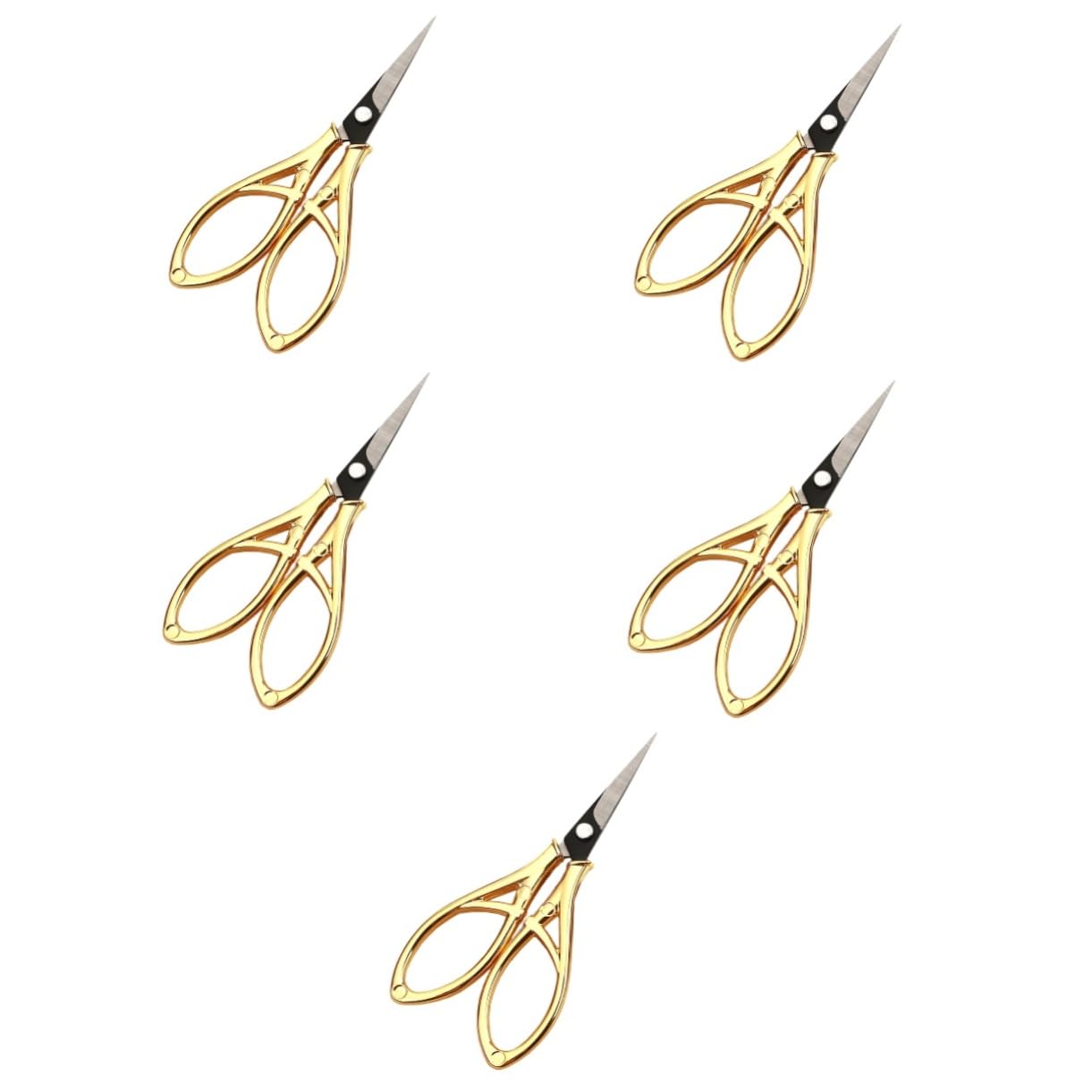 NUOBESTY 5pièces Ciseaux De Vintage Ciseaux à Tissu Multifonctionnels Pour Couture Et Design Rétro Outil Pour Découpe De Fils Et
