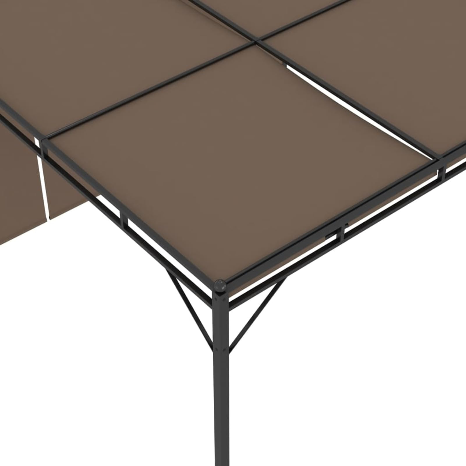ZEYUAN Gartenpavillon mit Seitenvorhang, Pop-Up Partyzelt, Festzelt, Pavillon, Garden Decoration, Canopy Tent, Lagerzelt, Pavillon, 3x3x2,25 m Taupe