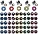 50 Stück Augen Teddy Plastikaugen Puppen Augen Set Sicherheitsaugen Glitzer Bunte Sicherheitsaugen Puppenaugen mit Glitzer mit Glitzer Unterlegscheiben Puppenaugen 20mm für DIY Plüschpuppen
