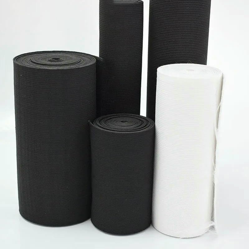 Banda elástica ancha de 1 metro (10-50 cm), color B y negro, ideal para ropa, vestidos, cintura, pantalones, accesorios de costura (B, 50 cm, 1 metro)