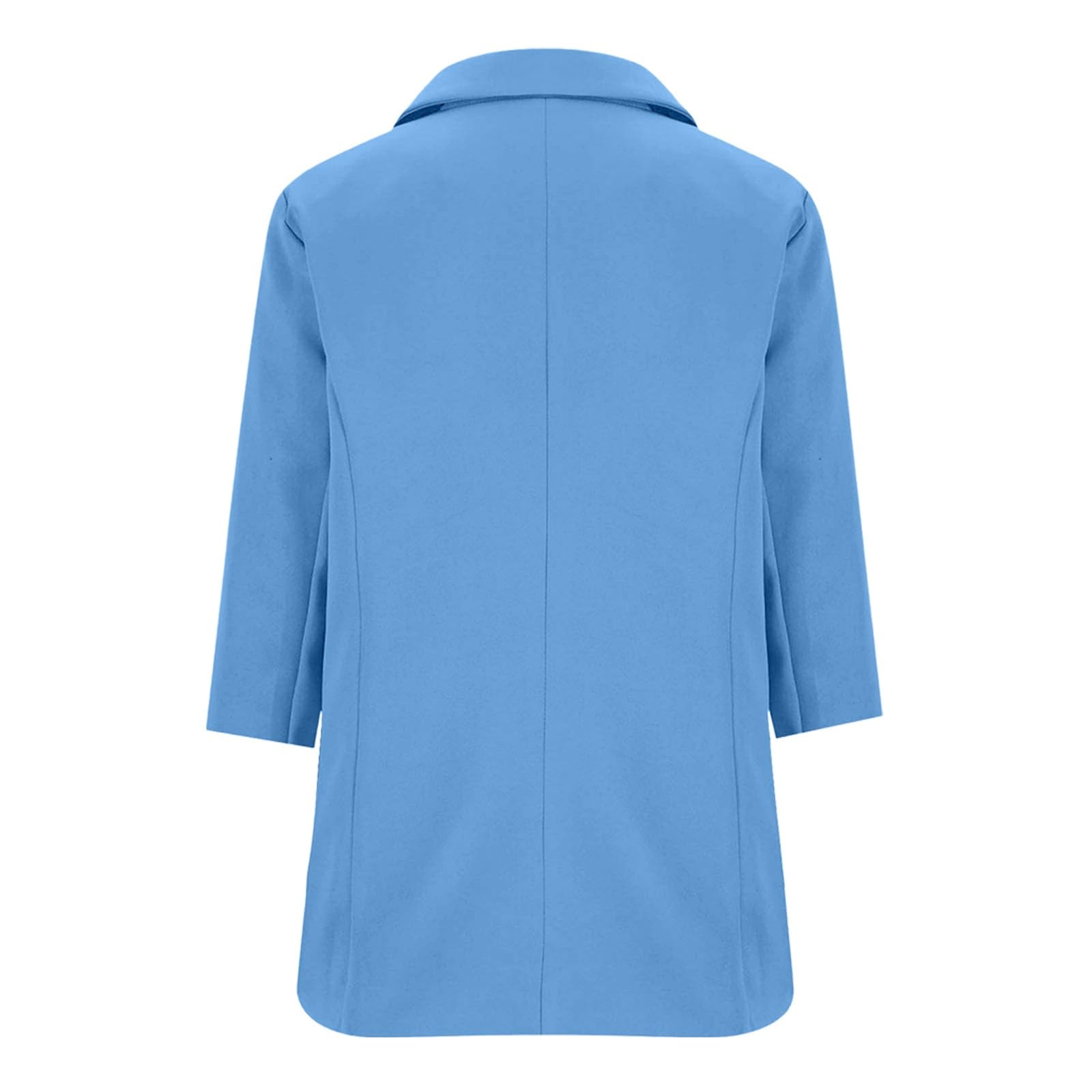 Blazer pour femme - Élégante veste de transition avec stretch - Pour le travail et le bureau - Blazer long ouvert sur le devant - Tenue d'affaires - Couleur unie - Blazer décontracté pour femme