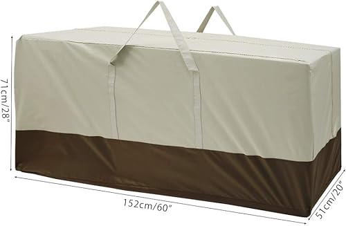Miniatura 2 de Bolsa de almacenamiento para cojines de patio bolsa de almacenamiento para árbol de Navidad, 60 pulgadas, funda protectora para muebles de patio con