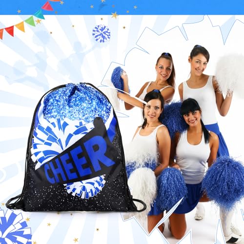 Image of SATINIOR 20 Pcs Cheer Bags Bulk Cheer Drawstring Backpacks Cheerleader Bags Cheerleading Gift for Cheerleaders(Royal Blue)