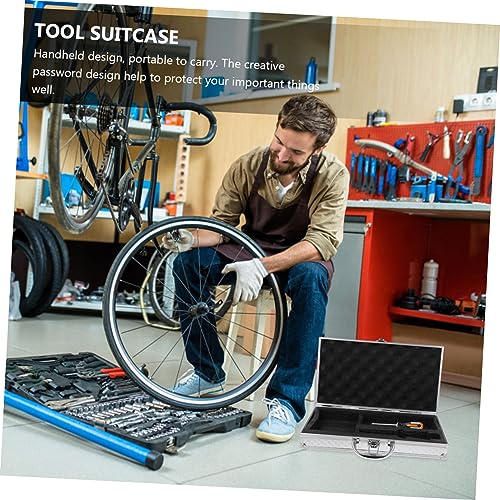 Aluminum Alloy Toolbox Portable Hard Shell Case for Men Metal Case Lock Briefcase for Tools4