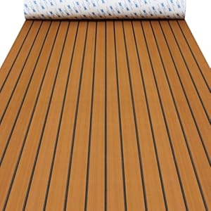 Boat Flooring EVA Foam Boat Decking Faux Teak Marine Flooring Boat Sea Deck Flooring for Yacht, Motorboat, RV, Kayak and Swimming Pool