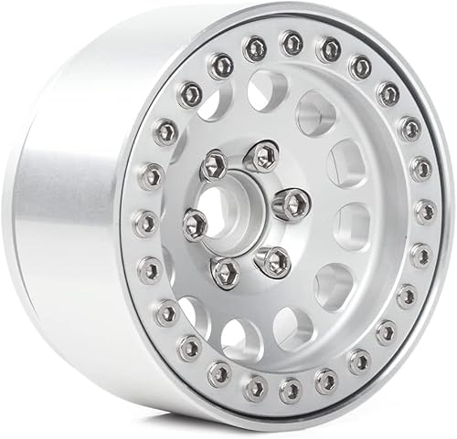 Miniatura 36 de INJORA - Rines RC de 1.9 pulgadas, 4 unidades Negro y gris