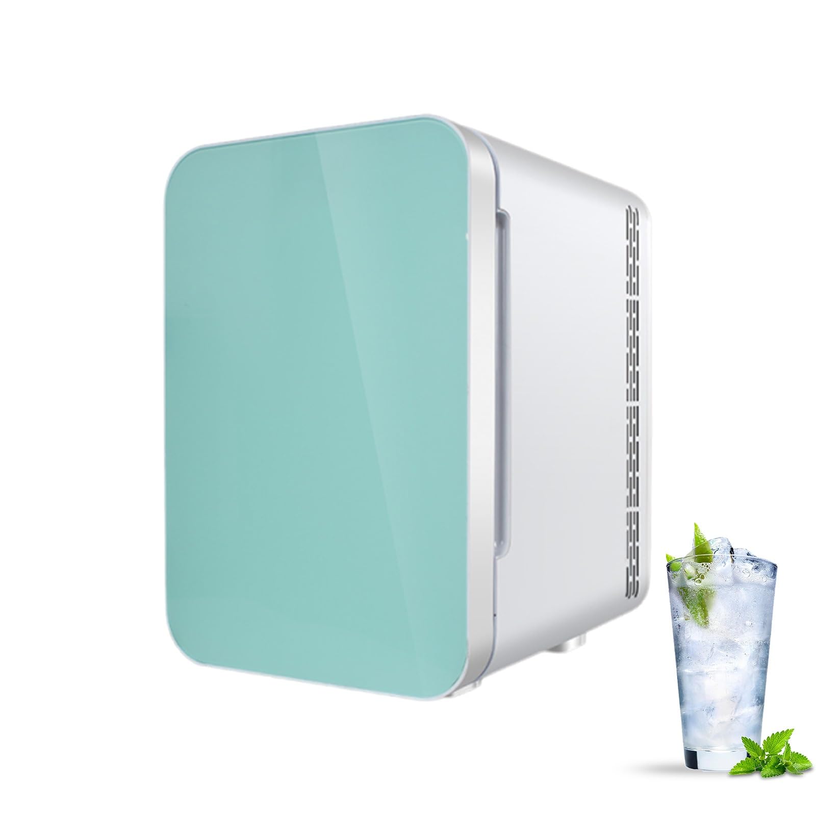 Piccolo Frigorifero Mini Frigorifero 22 Litri a Porta Singola, Frigo Portatile per Bevande, Alimenti, Cura Della Pelle E Uso Personale(Blue)