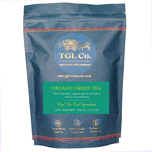 Image of TGL Co. Organic Green Tea Loose Leaf 100 Gm | Pleasant Aroma | Improve Blood Circulation | Boost Digestion
