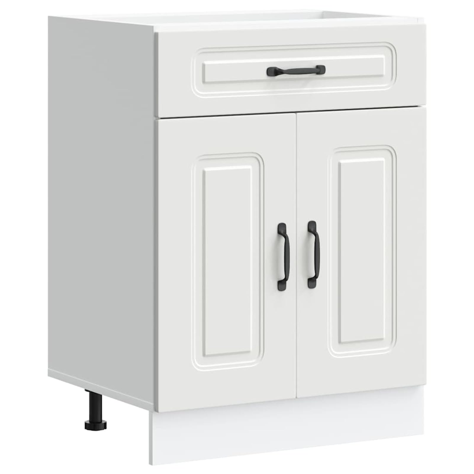 Tidyard Base da Cucina Kalmar Bianco 60x46x81,5 cm in Truciolato con Cassetto e Anta, Piedini Regolabili per Cucina 853487