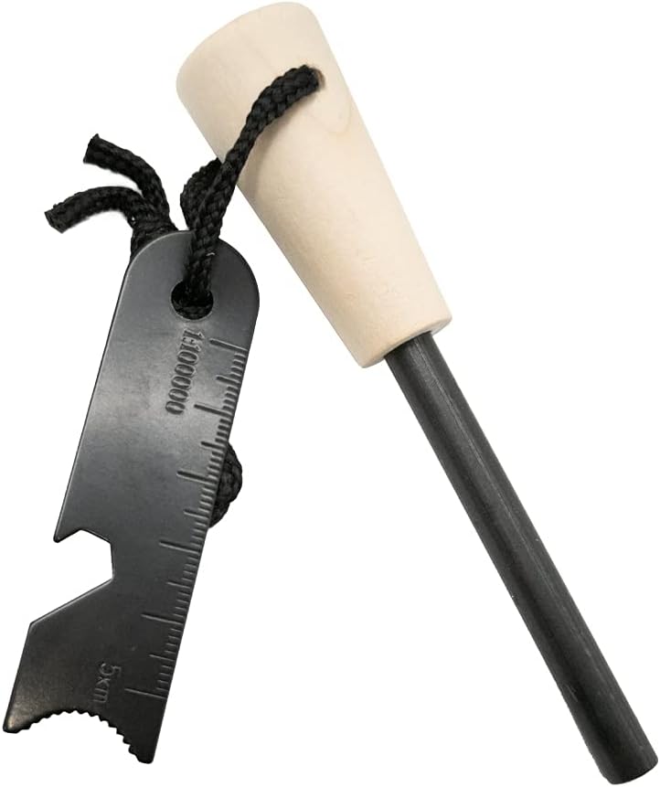 ZEARETR Camping Fire Starters Flint and Steel with Telescopic Stainless