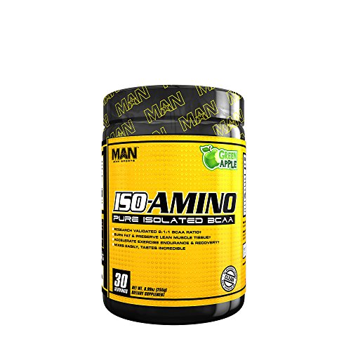 MAN Sports Iso-Amino BCAA Powder, Green Apple, 210 Gram