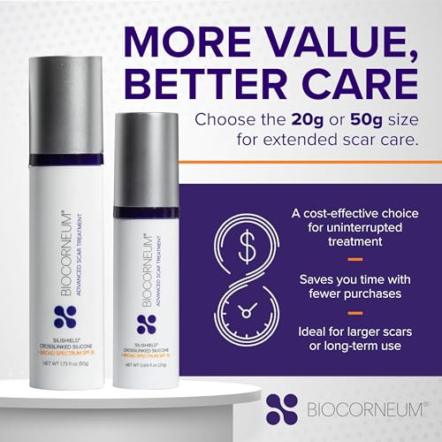Image of Biocorneum Silicone Scar Gel with Silishield, SPF 30 Scar Cream, 20g | Advanced Scar Cream for Surgical Scars & Stretch Marks Removal, Scar Cream for Surgical Scars, Keloids & Old & New Scars