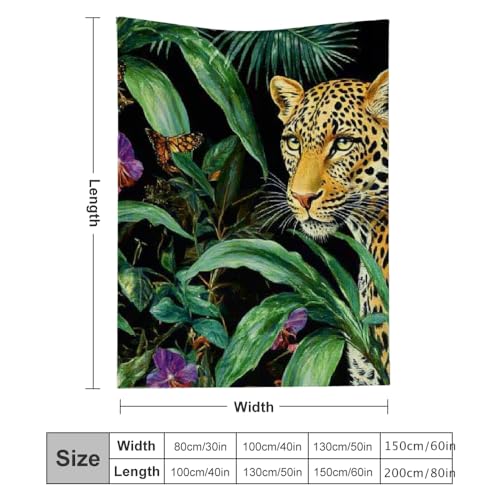 Couverture flanelle chaude camping compacte motif jungle - 4