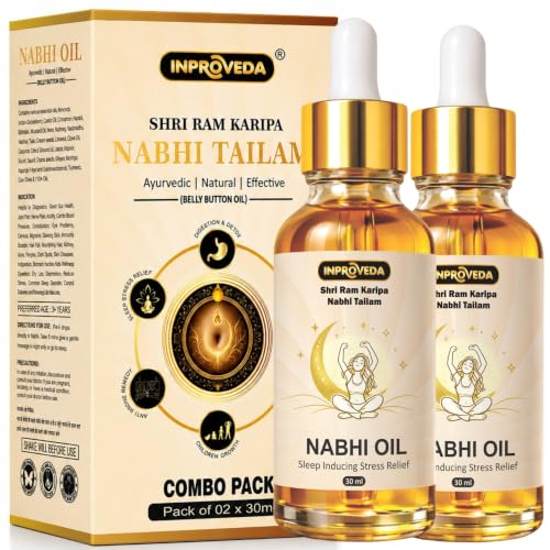 Image of Sleep-Inducing Stress Relief Nabhi Oil | for Relaxation & Deep Sleep & Stress Relief | Ayurvedic Multi Benefit Belly Button Oil for Daily Wellness & Relaxation | नाभि तेल | Pack of 2 x 30ml=60ml
