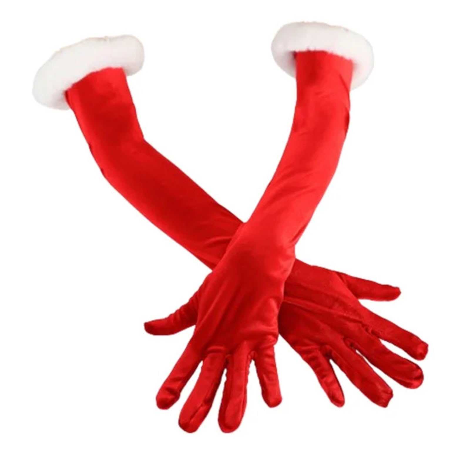 Guantes de felpa elásticos Retro terciopelo guantes largos elegante etiqueta manoplas banquete para fiestas, banquetes