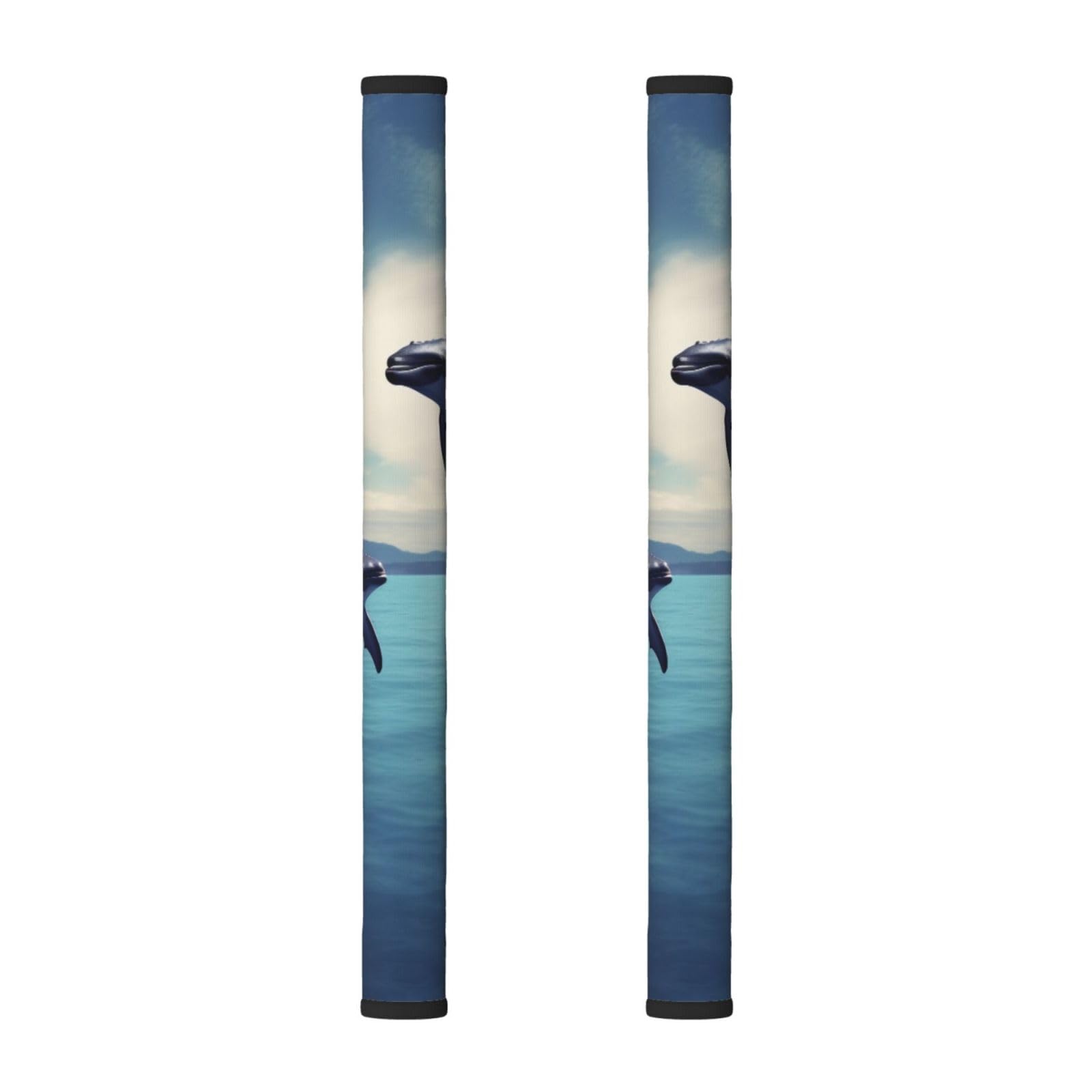 VGFJHNDF Refrigerator Door Handle Covers 2-Pack, Jumping Whales Printed Protect and Decorate for Fridge Ovens Dishwashers