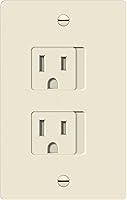 Vista 10 de ENERLITES Cubierta de salida a prueba de niños, cierre automático, se adapta tanto a tomas dúplex como decoradoras, diseño de seguridad, enchufe