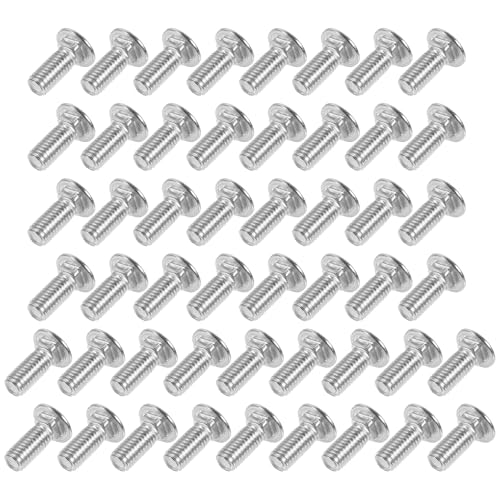 ARTSEWPLY 50個 不??キャリッジボルト 耐錆性角根丸頭ボルト ネジパーツ 棚用アクセサリー 片側固定可能な防盗ネジ