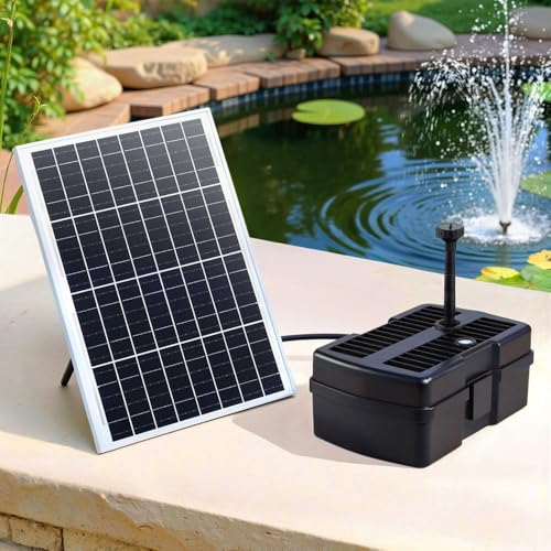 Gardeon 20W Solar Fountain Submersible Water Pump for Bird Bath Solar Power Foutnains Outdoor Garden Pond Fountain for Small Pool,Patio (Square) and Fish Tank