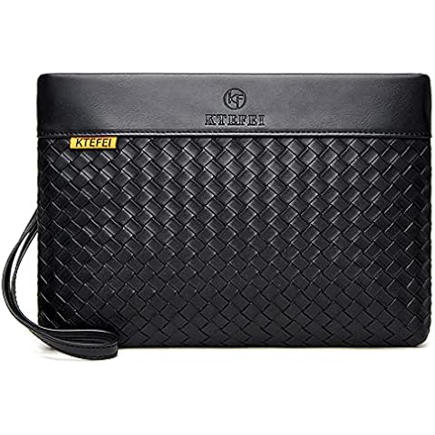 A-QMZL Bolso de mano de piel sintética para hombre Cover