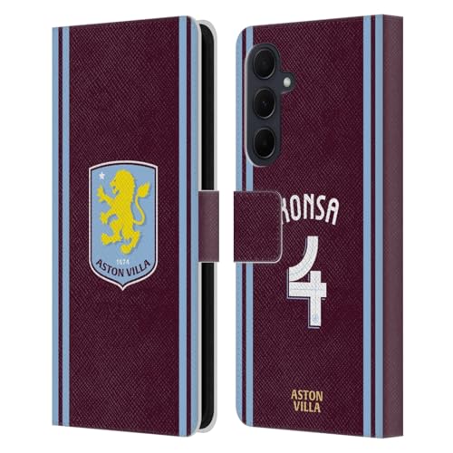 Protection Ezri Konsa Aston Villa Samsung Galaxy A35 5G étui portefeuille cuir