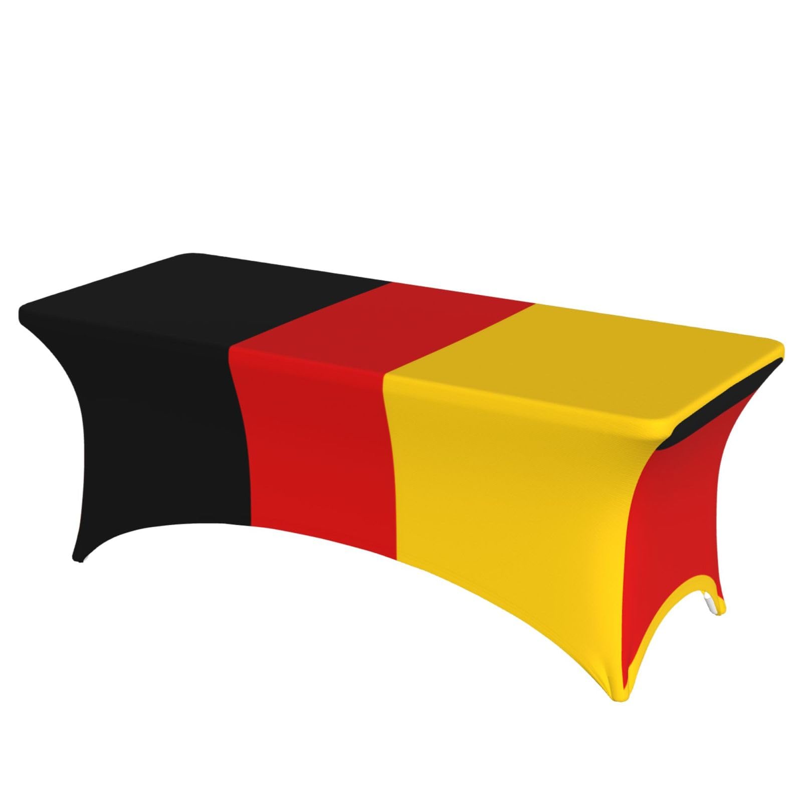 AYYQWE German Flag Print Elastic Rectangular Tablecloth For Banquet Outdoor Picnics Office Table Cover