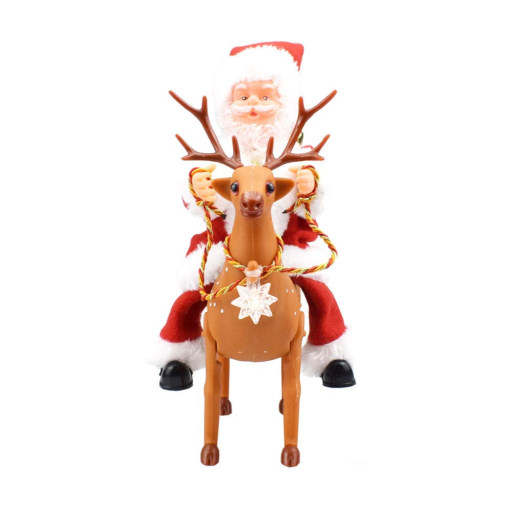VIDOO Erici di Natale Elettrico Equitazione Elk Babbo Natale Regalo Giocattolo Elettronico Giocattolo in Movimento Giocattoli Piccoli Decorazioni Elettroniche Regalo