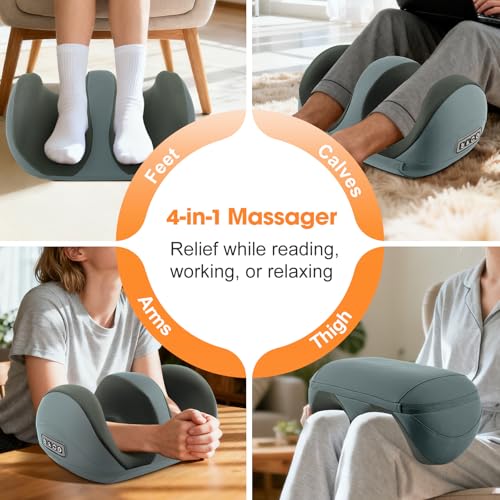 Image of Shiatsu Foot Massager, Foot and Calf Massager with Heat, Grey