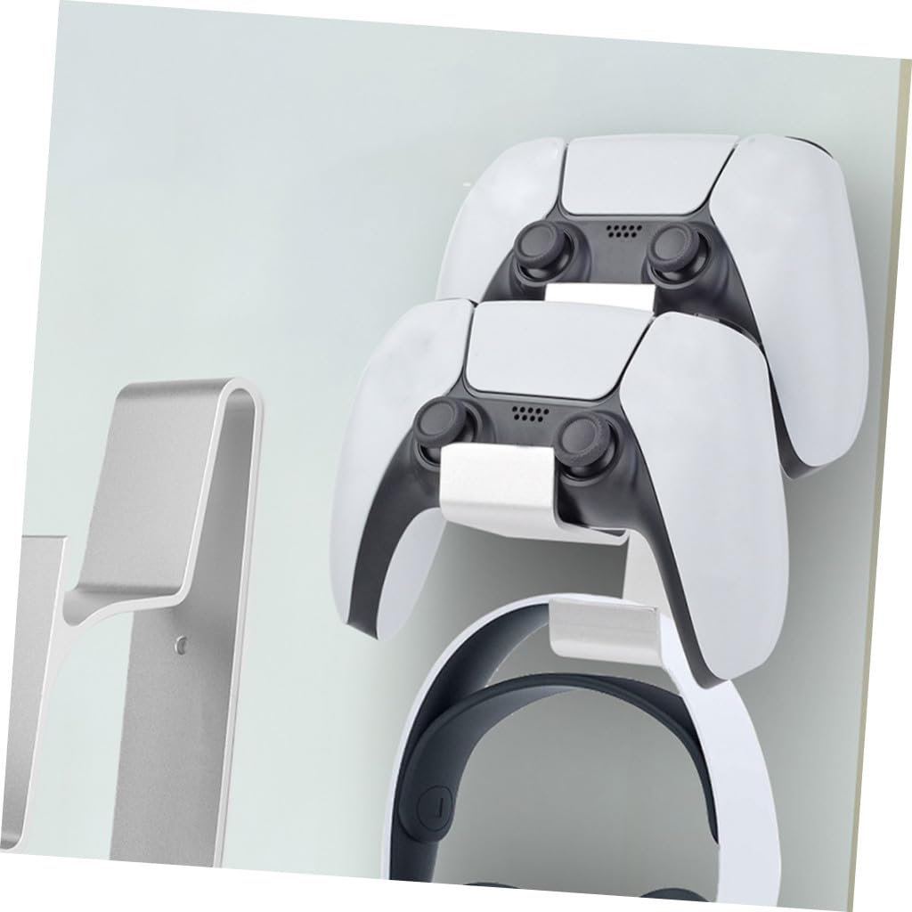 Garneck Supporto per Cuffie da Gaming e Controller, Staffa da Parete in Lega di Alluminio, Base Stabile per Bar e Ufficio