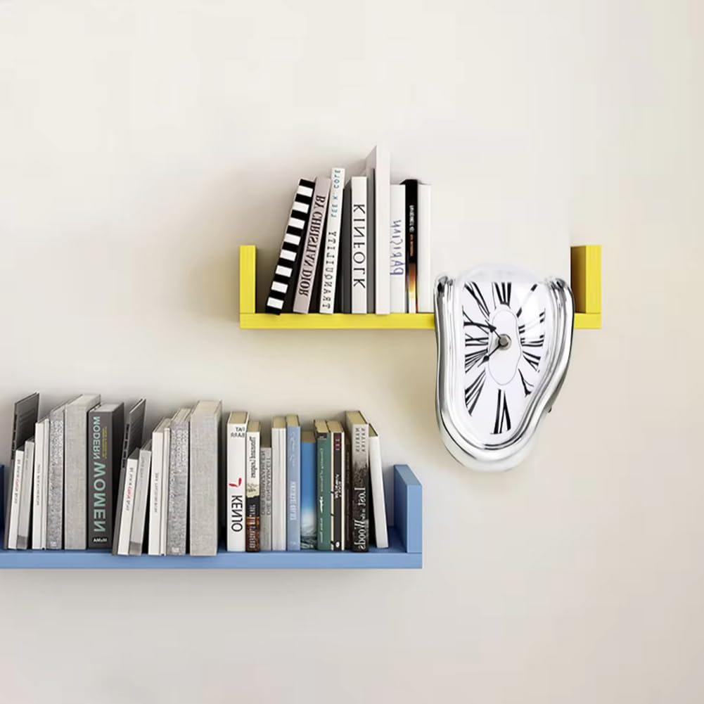 Schmelzende Uhr,Lautlos Salvador Dali Uhr,Tischuhren Modern Schmelzende Uhr Deko für dekoratives Zuhause,Büro,Regal,Schreibtisch,Tisch