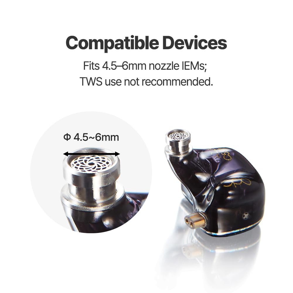 Amazon | AZLA Mithryl IEM イヤーチップ、ステンレススチールコア
