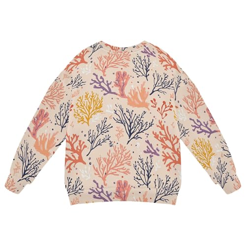 JUNZAN Cartoon Colorful Corals Kids Girls Hoodie Sweatshirt Long Sleeve Hoodie for Boys Sports 4T2
