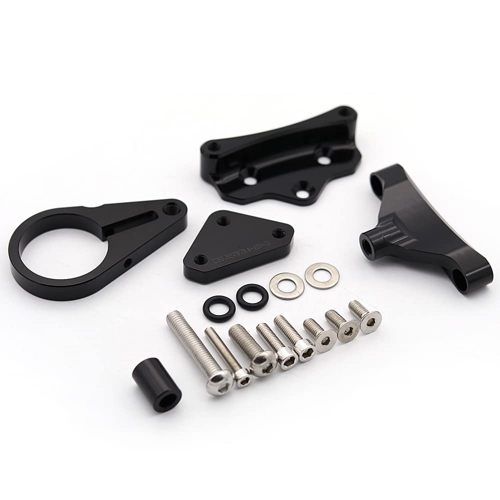 Kit de support de montage CNC pour CBR650F CB650R 2014 2015 2016 2017 2018 2019 2020 Stabilisateur d'amortisseur de direction de moto Noir