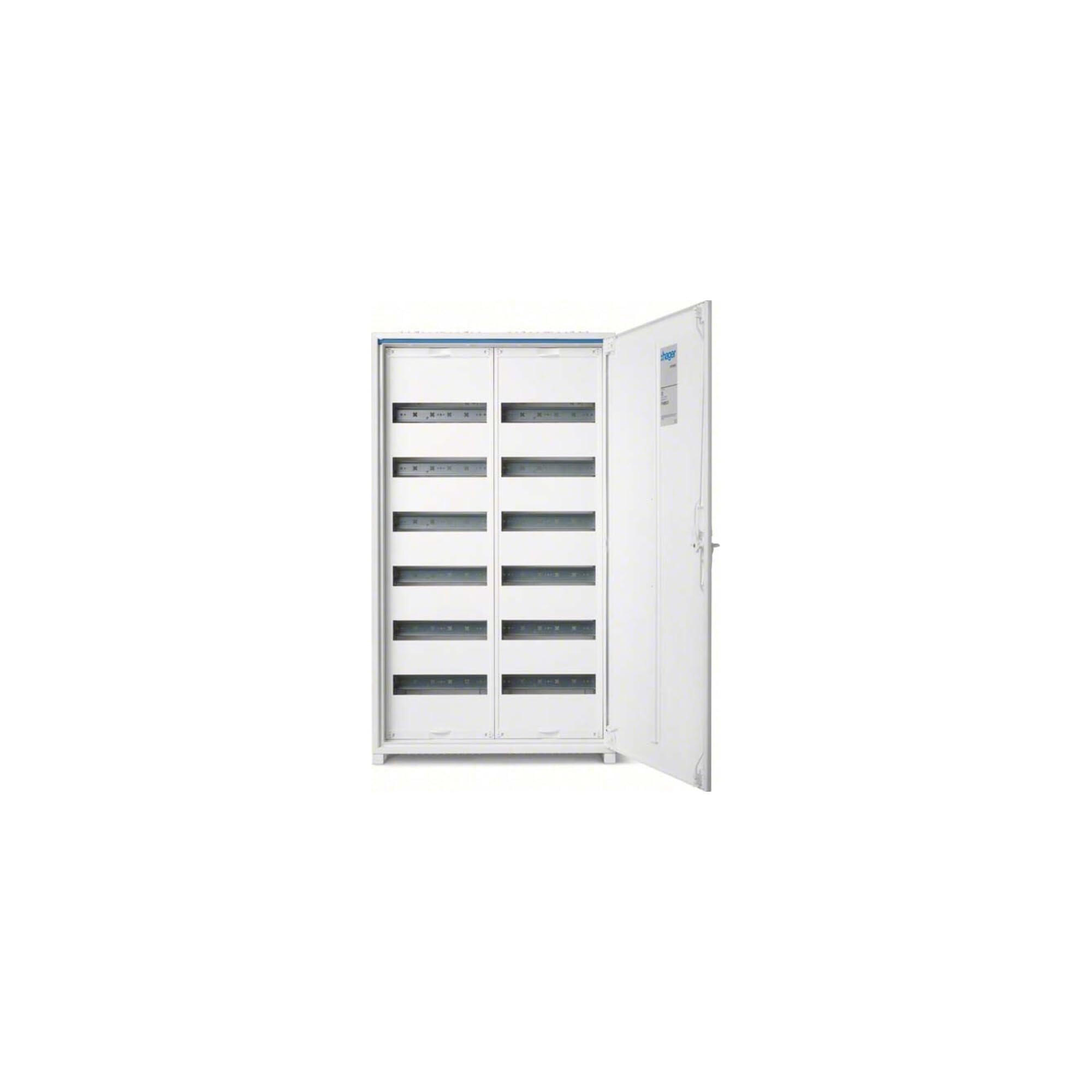Hager Serie FWB – Box Verteilung Oberfläche 2 Abschnitt 6 Reihen 144 Module ausgestattet, White