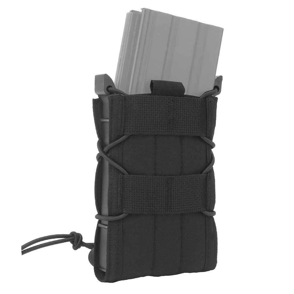 Tactical 5.56 Magazine Pouch Holster AK AR M4 AR15 Rifle Pistol Single Mag Bag Molle Hunting Shooting Military Airsoft Paintball (Color : MG-49-BLK - Image 4