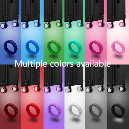 (8 Pack) Silicone Luggage Wheel Covers for 8-Spinner Wheel Suitcases, Mute & Shock Absorption Protector, Wear-Resistant & Noise-Reducing, Perfect for Travel (Deep Red)2